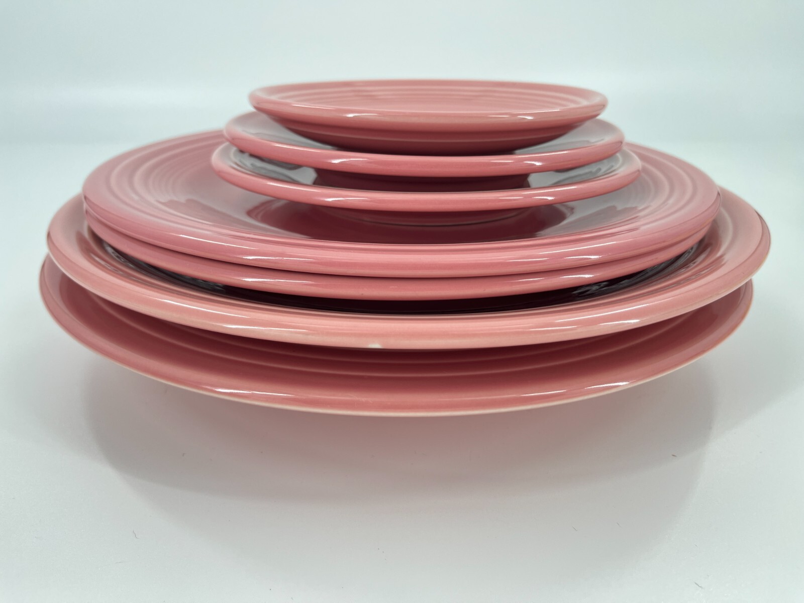 Fiesta Dinnerware Set Rose Pink 15 Piece Post 86 Lot Bowls Plates, Platters Cups