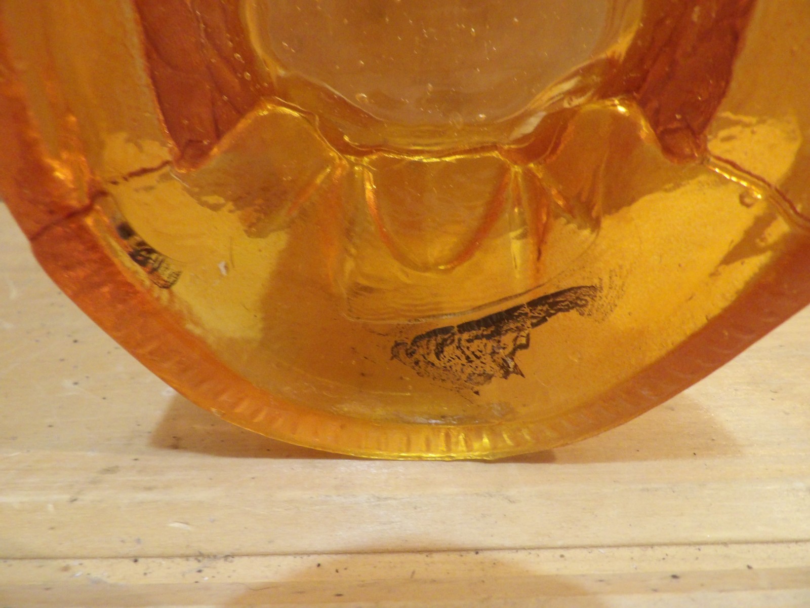 1 Orange Turkey on A Nest Candy Dish. 6¼”L x 5″W x 2⅛”D x 7″H.