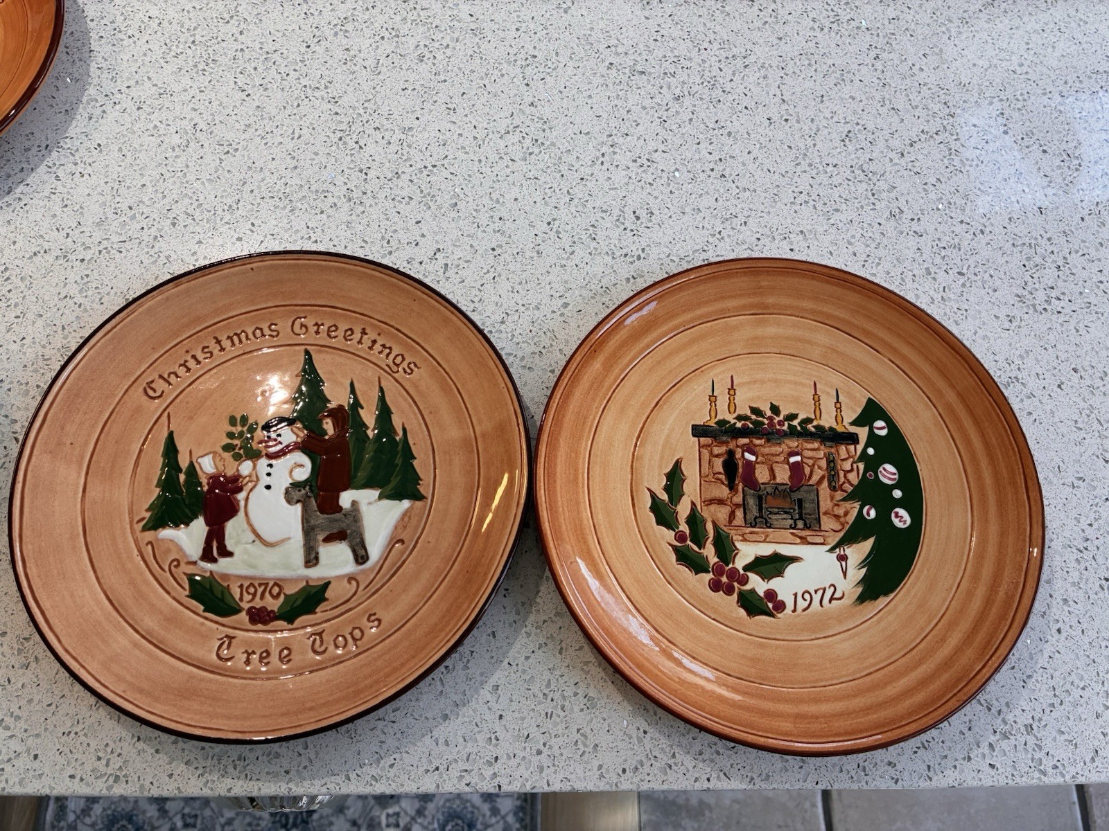 Christmas Wall Plates Vintage Lot of 12-Pennsbury-Decade of Plates – Less 1967