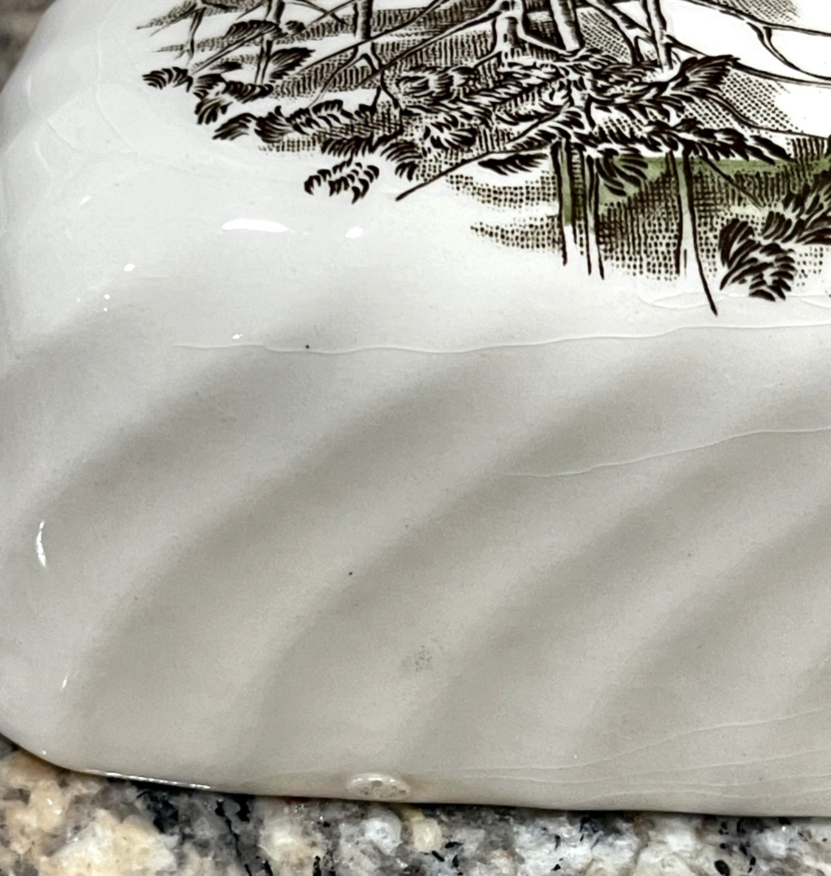 Johnson Brothers Friendly Village Butter Dish The Covered Bridge Vintage England