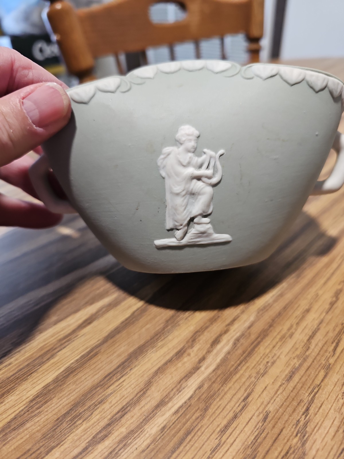 Jasperware Sage Green Dish
