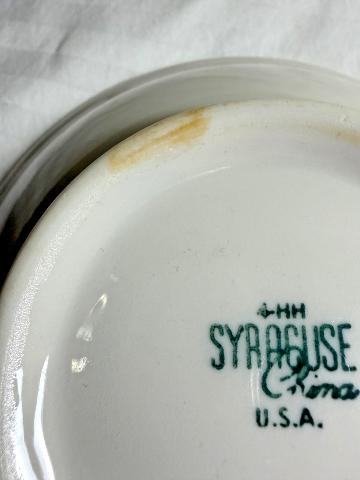 Vintage 4HH Syracuse China Old Ivory pattern bowl – maroon floral transferware