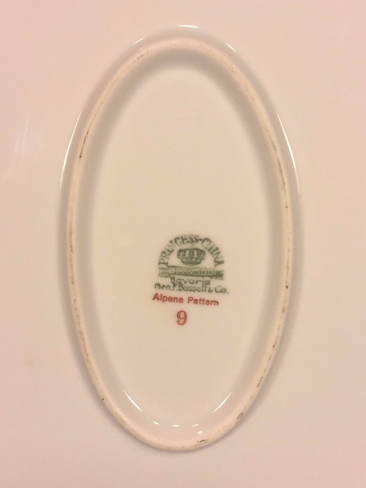 15.5″ OVAL SERVING PLATTER Princess China Belwood Alpena Pattern Bavaria
