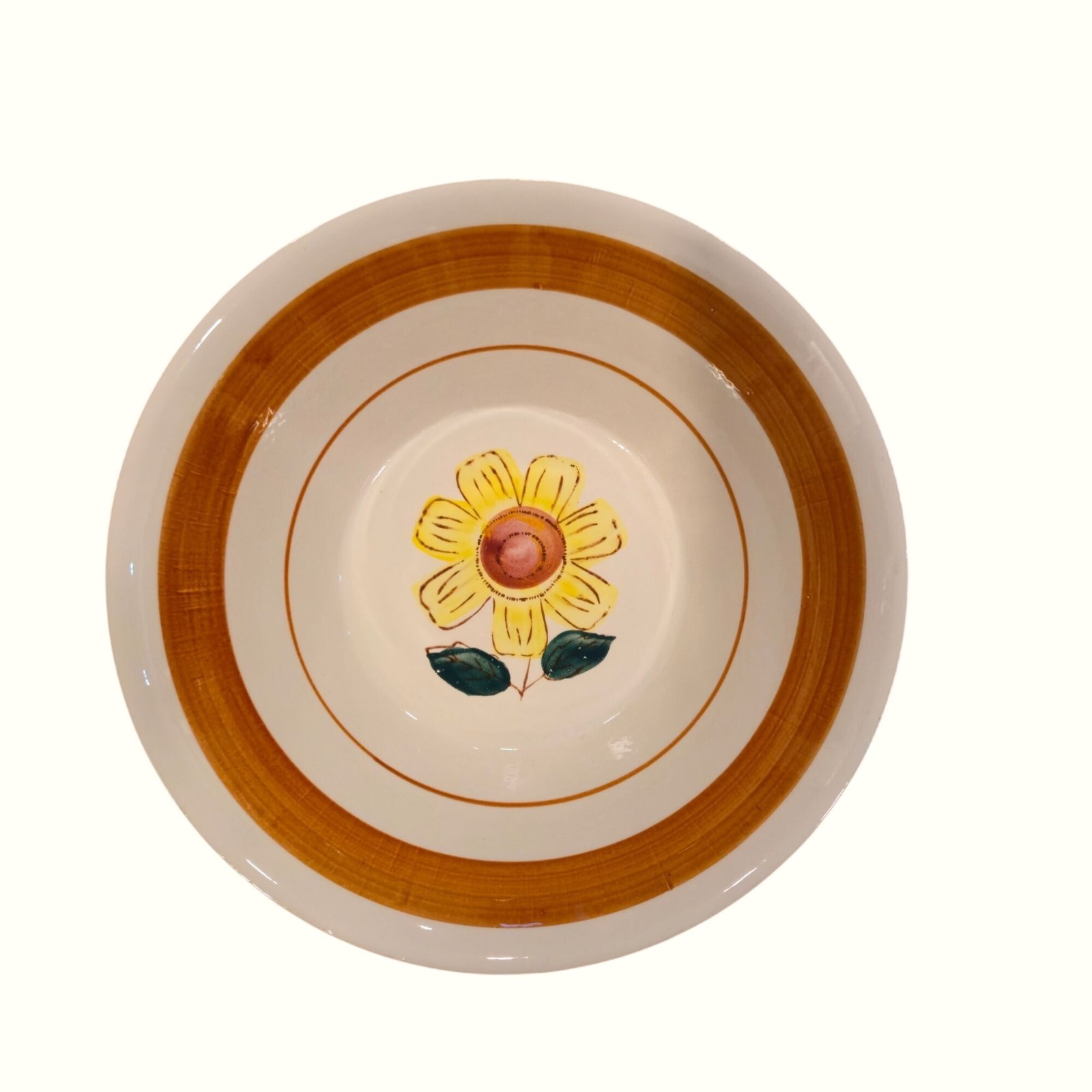 Vintage Floral serving Bowls Set of 3 Colorful Retro Cottage Kitchen Stoneware
