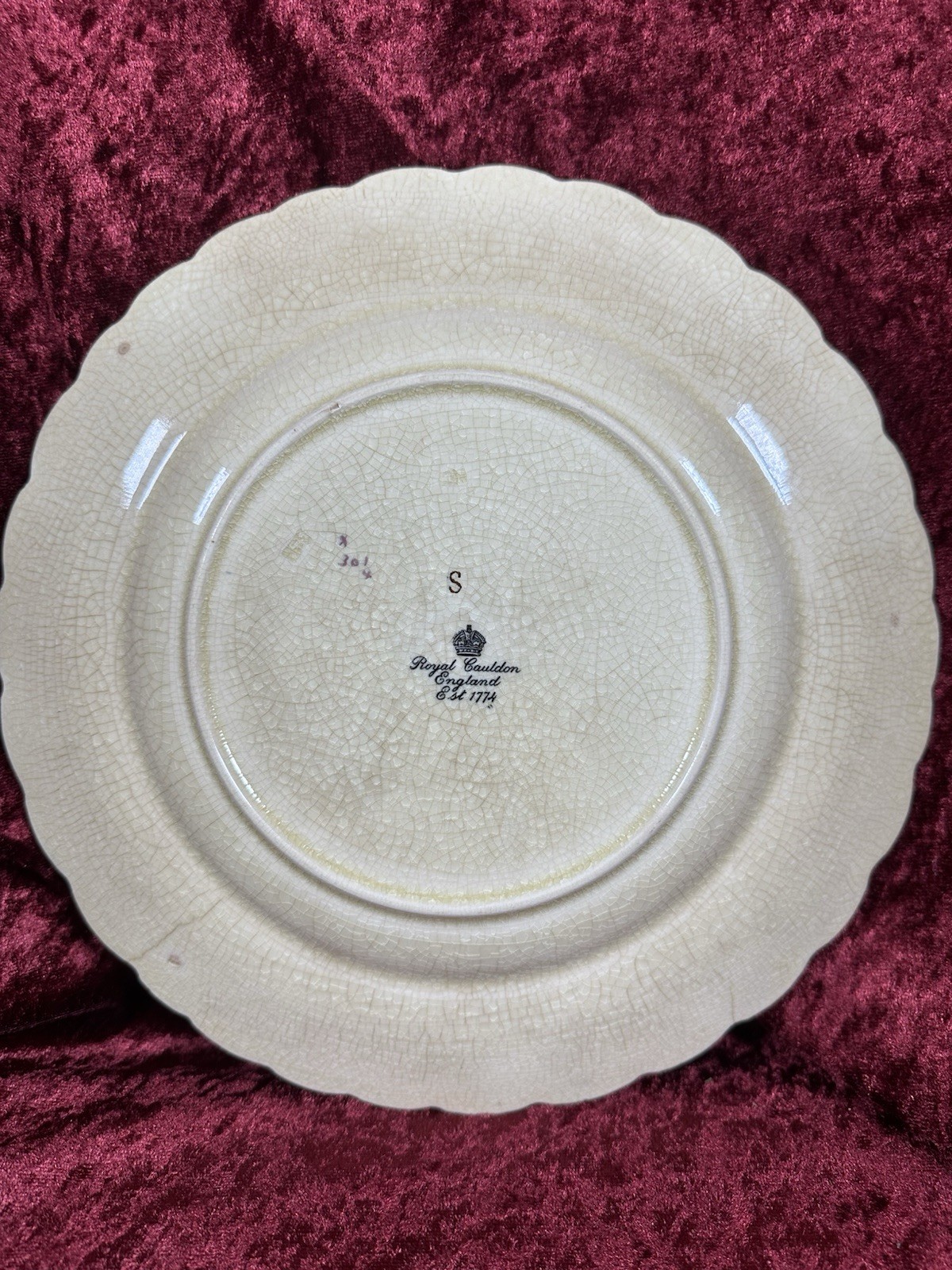 ROYAL CAULDON 11 7/8 ENGLAND-‘BRISTOL IRONSTONE’CHOP PLATE PLATTER
