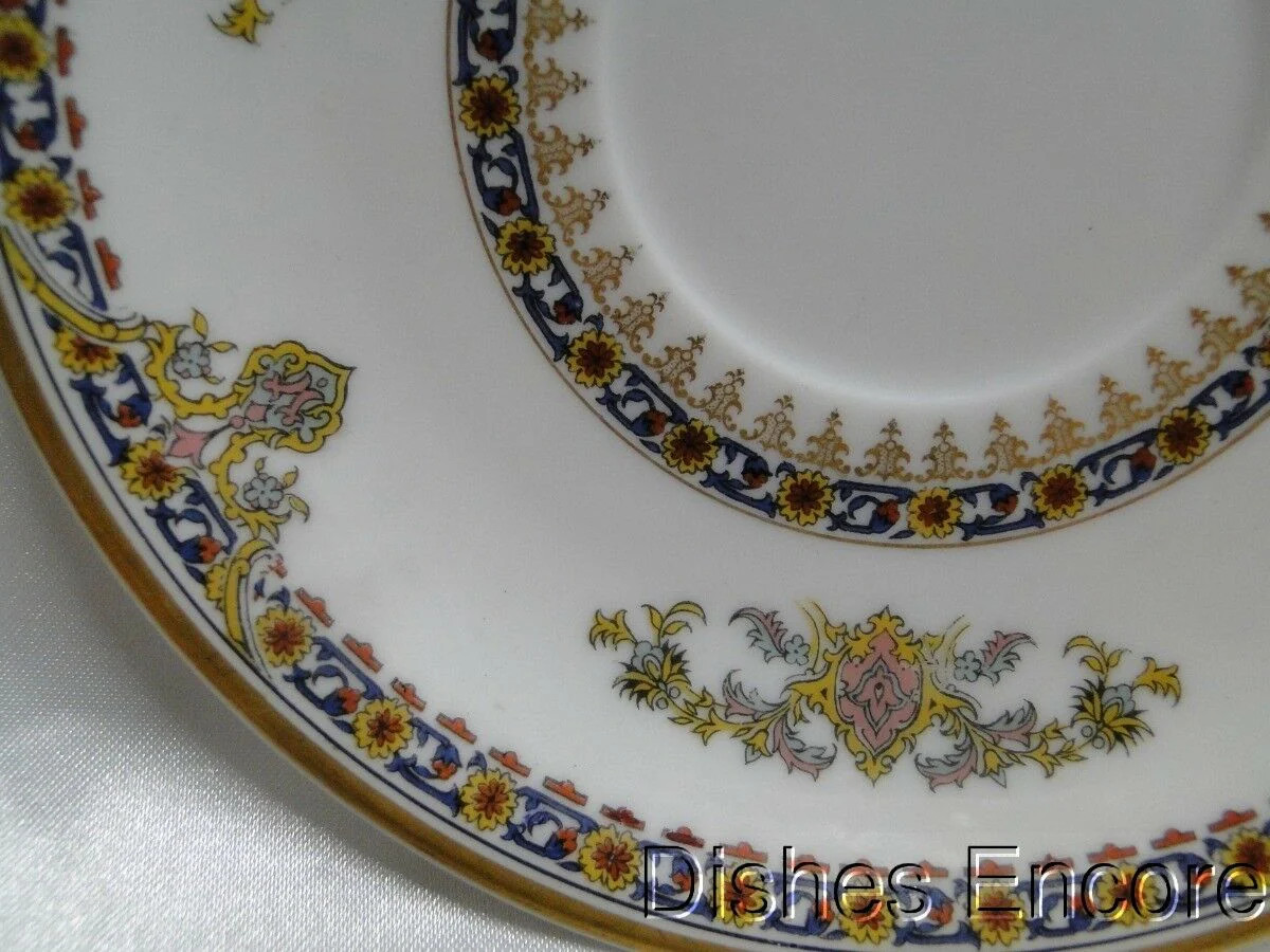 Haviland (Limoges) Oriental, Blue, Rust, Gold: 5 3/8″ Saucer (s) Only