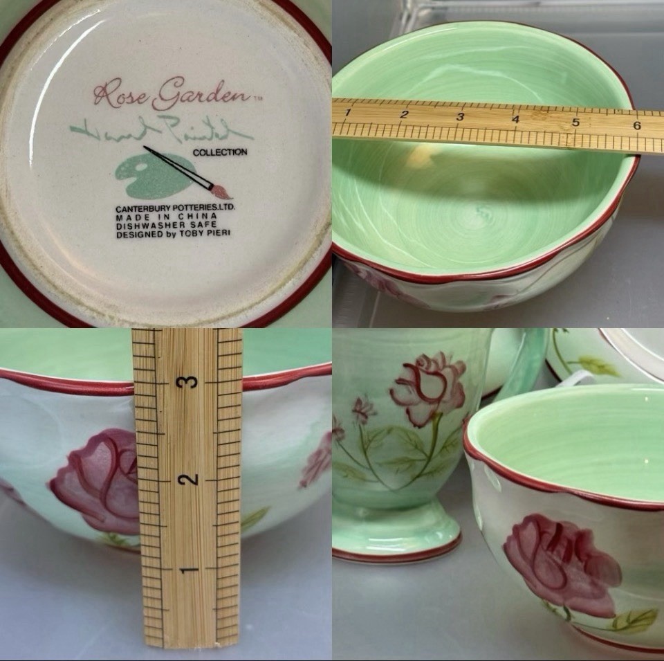 12pc Rose Garden by Canterbury Potteries Toby Pieri design 2 Place Settings Plus