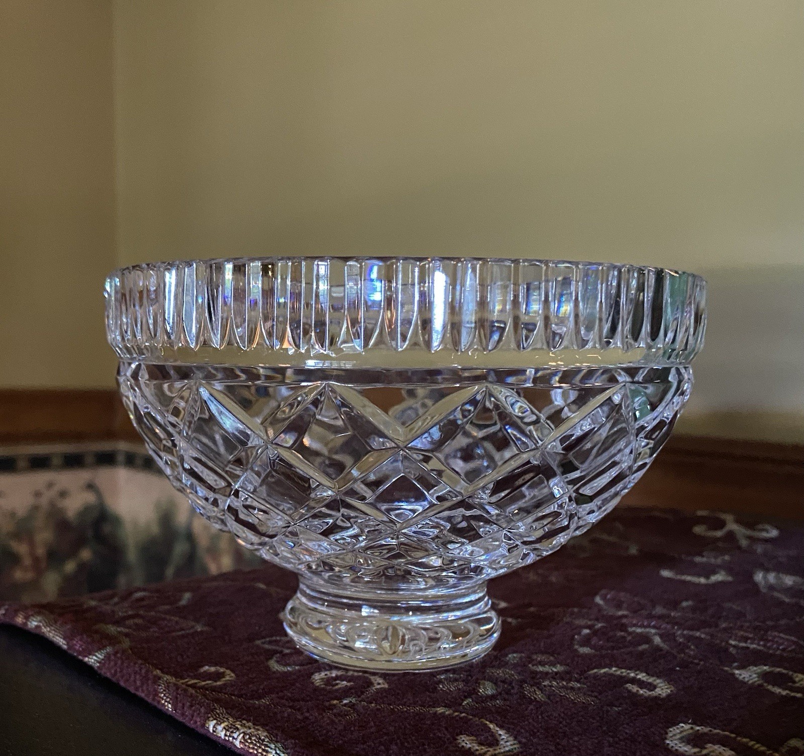 Vintage Waterford Crystal Bowl 6″ Signed By Master Cutter Philip Sheridan 1997