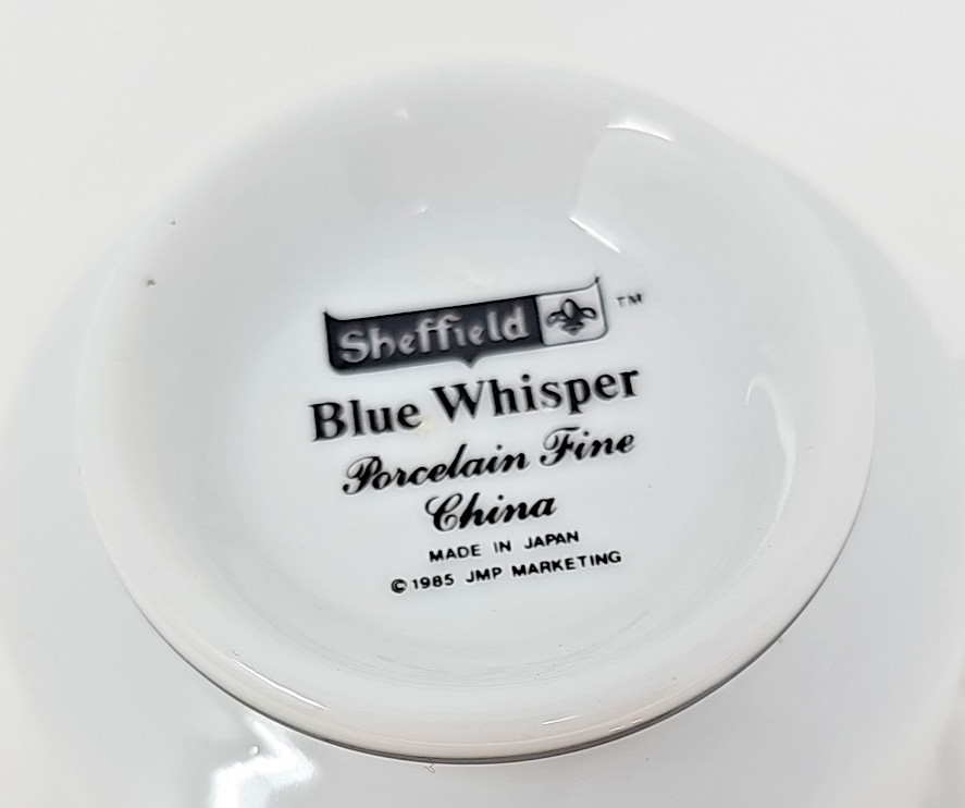 Sheffield Blue Whisper Porcelain 1985 Fine China Tea Coffee Cups Replacement