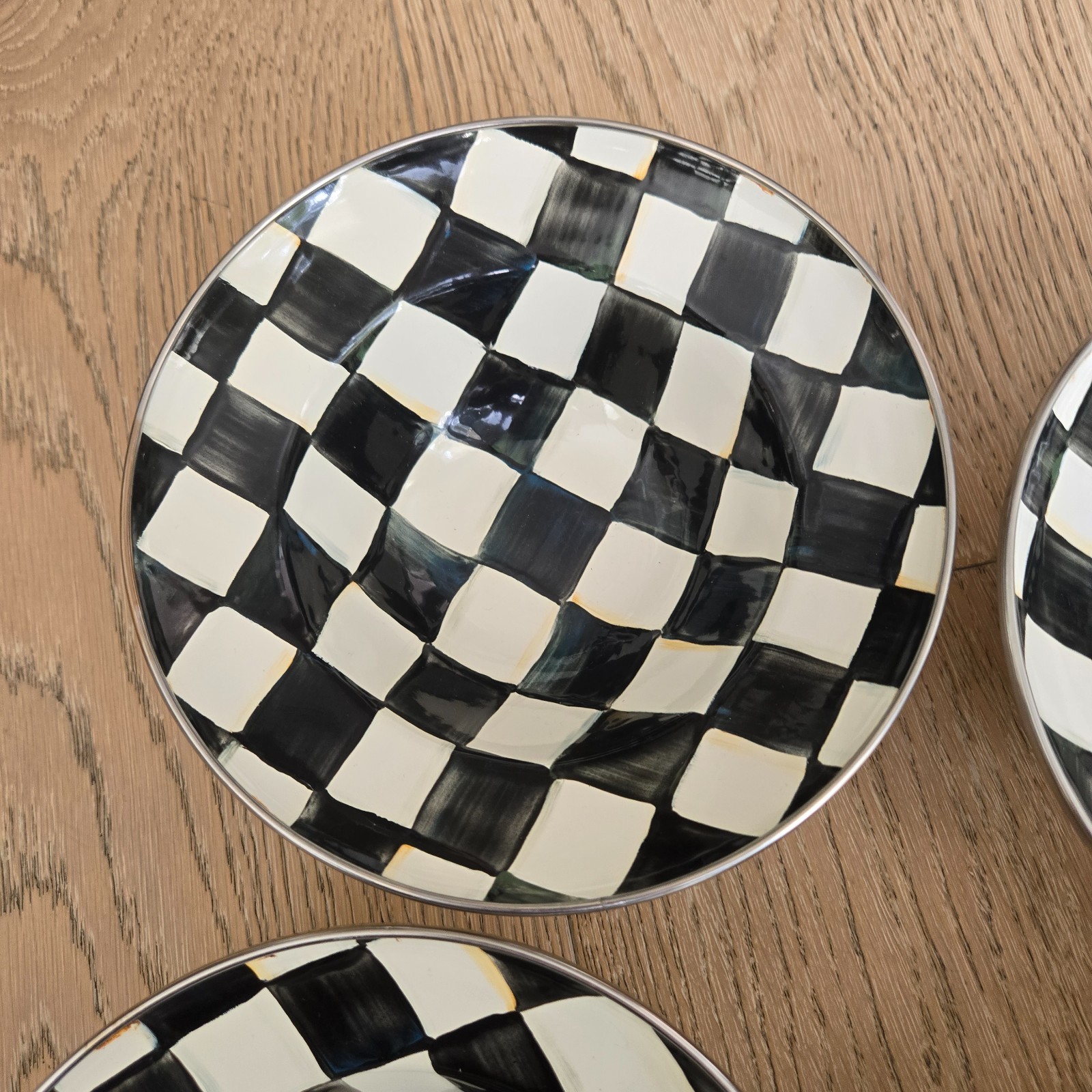 McKenzie Childs classic metal 8″ small bowls – SET OF 4
