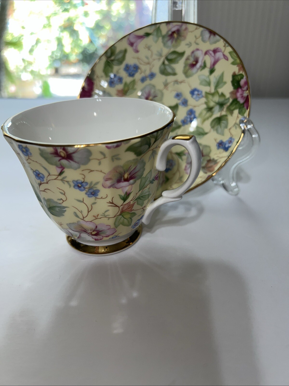 Staffordshire Royal Victorian St George , Dorset Rose Cup Saucer NOTEs