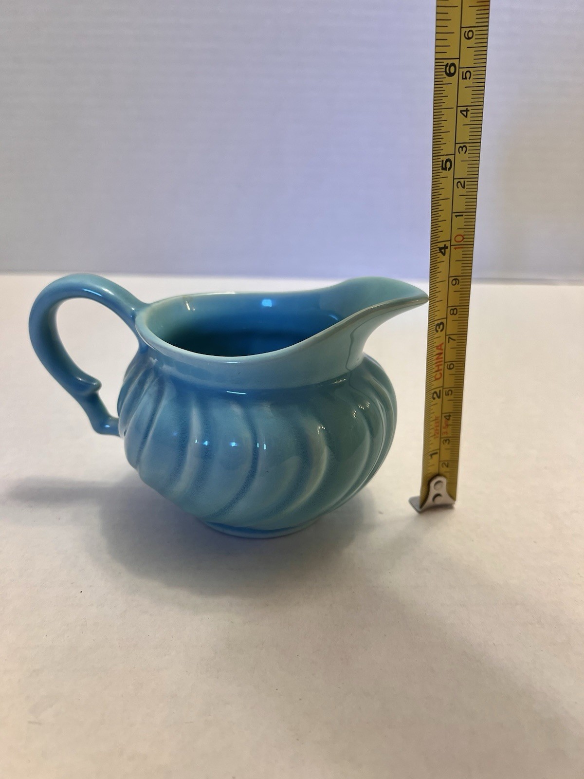 GMB Franciscan Coronado Aqua Glossy Creamer Gladding McBean Pottery 1936-1938