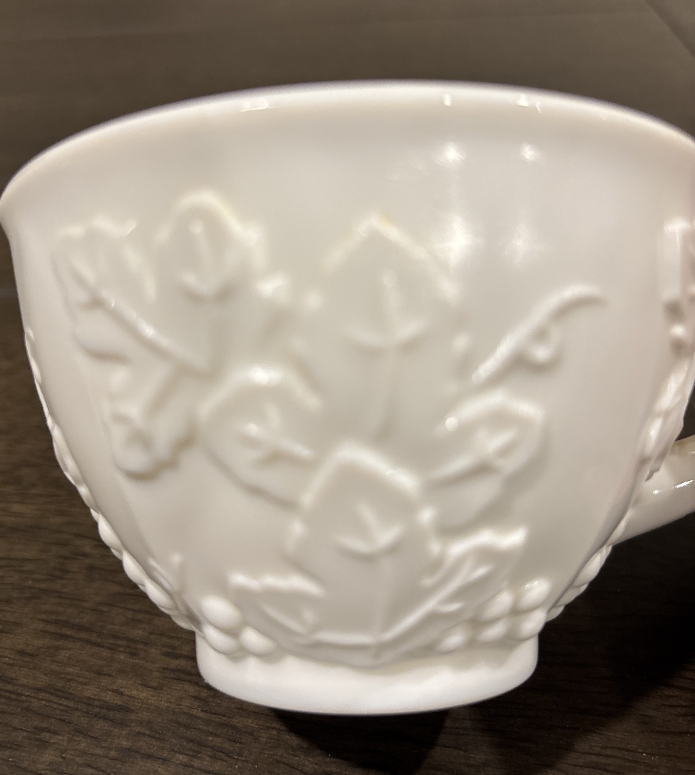 Grape Harvest Vintage White Milk Glass Coffee Tea Cup Replacement