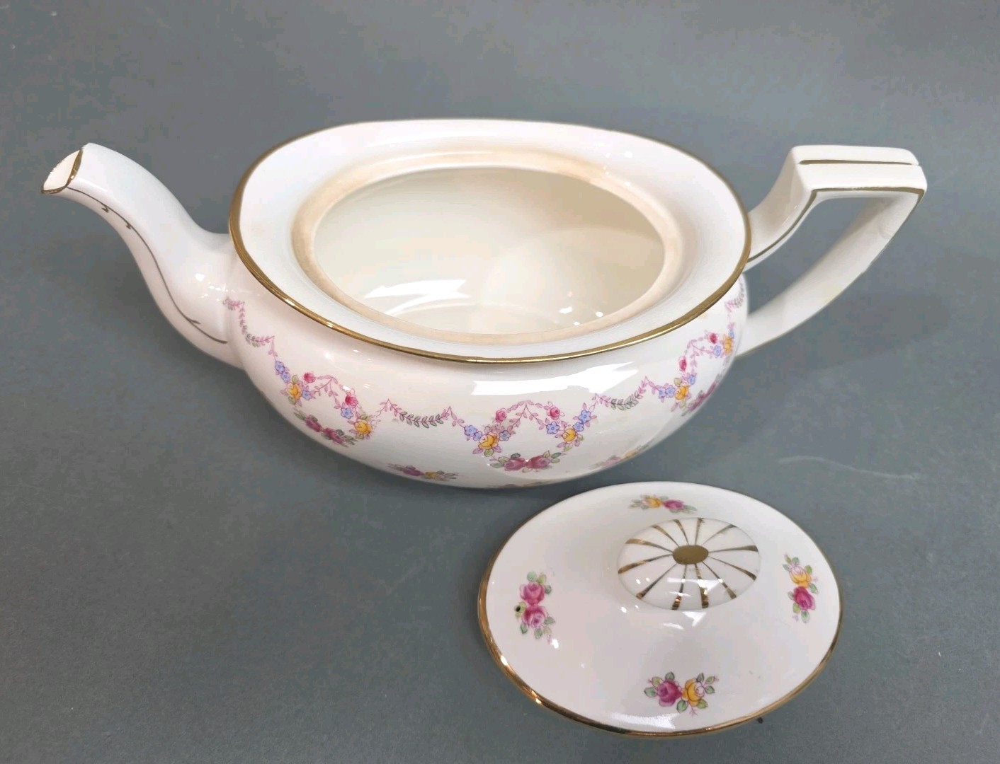 Vintage Royal Stafford Rose Garland Teapot Made in UK