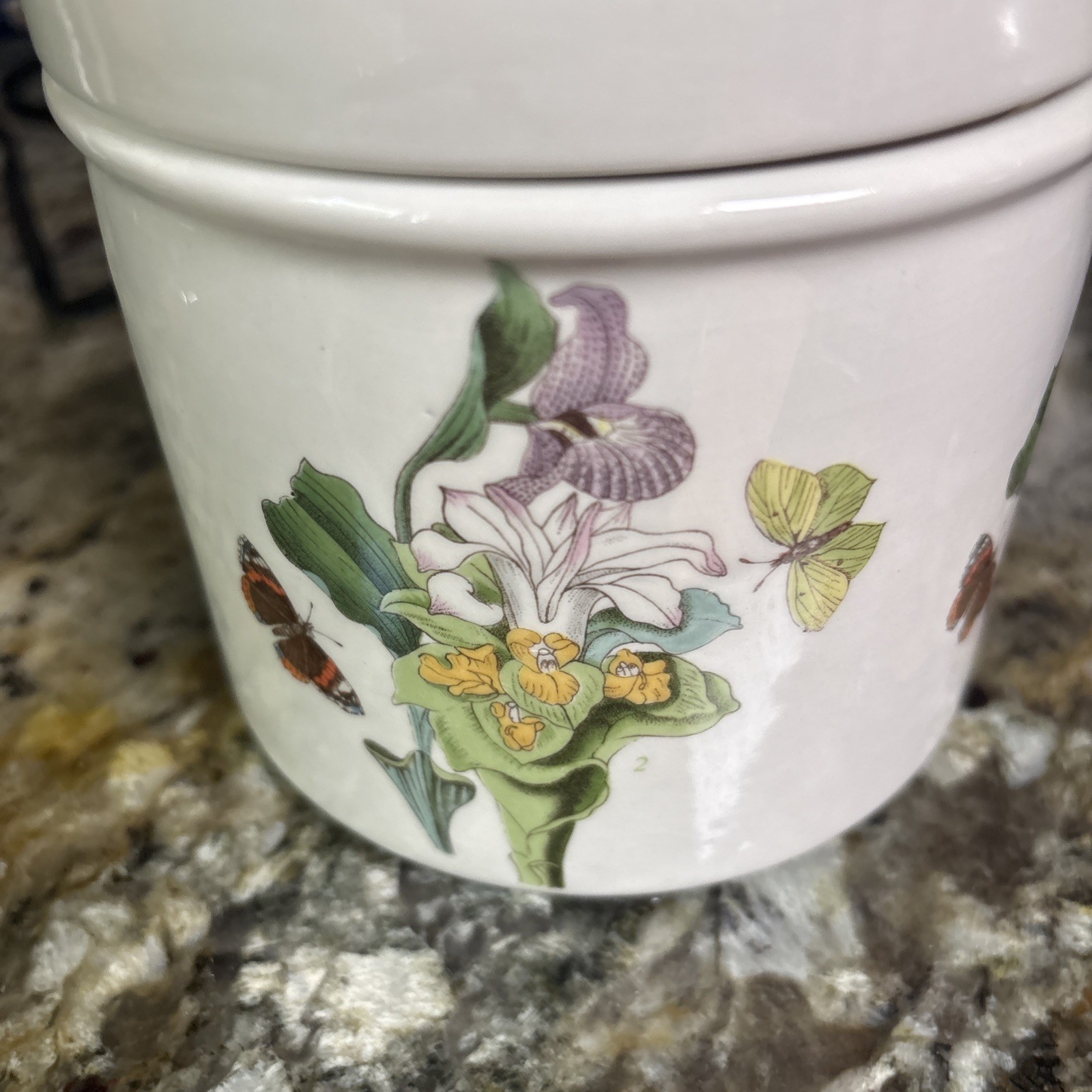 PORTMEIRION BOTANIC GARDEN CITRON (Citrus) 5″ JAR VERY RARE/Great CONDITION