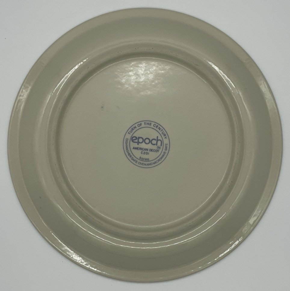 Epoch AMERICAN DECOY Large Dinner Plate 10 3/8″ Ducks & Cattail Reeds C201