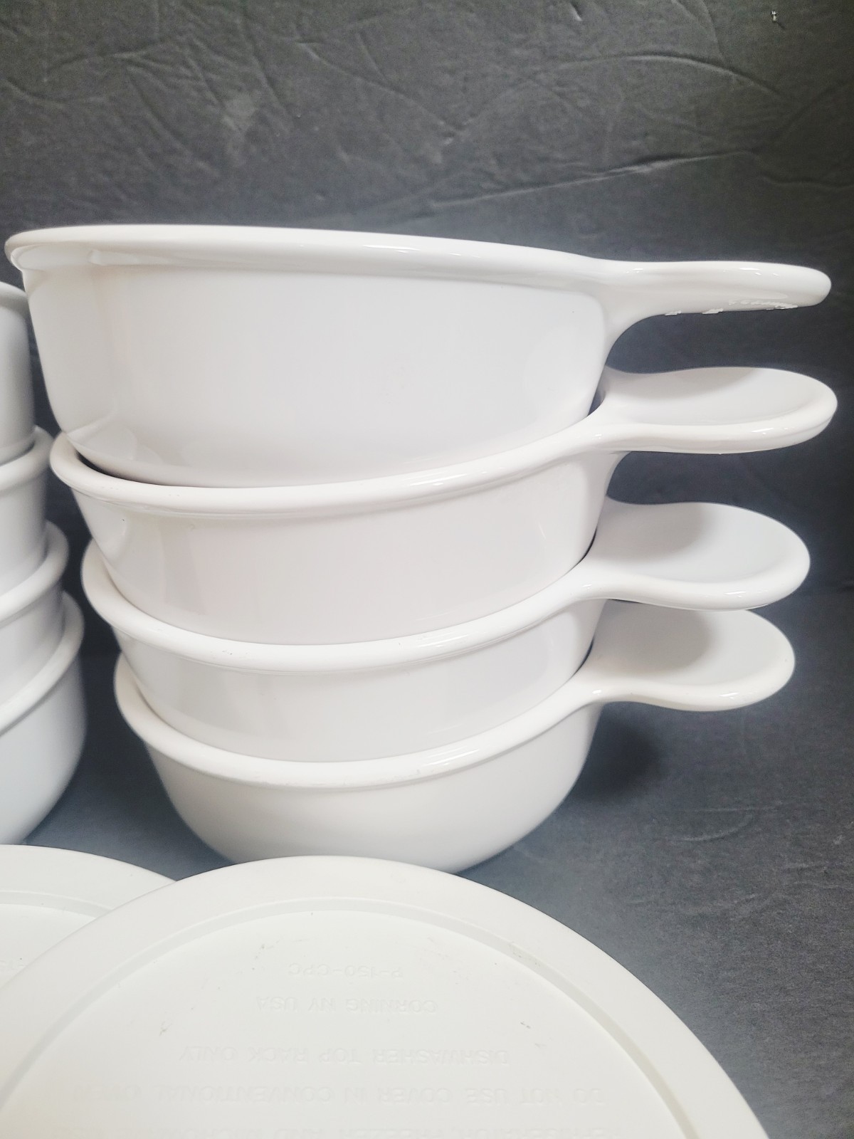 8 Corning Ware Grab It Bowls *3 UNUSED Bowls* & 4 Lids (2 Pyrex + 2 Lids)