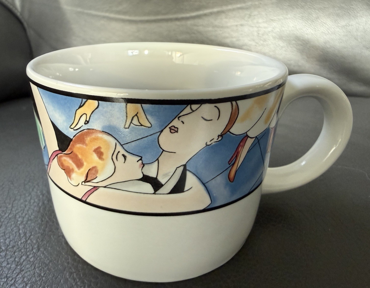 3- Sakura “Tango” #993” Coffee Cups Art Deco By Sue Kimzin DISC 1993-1994