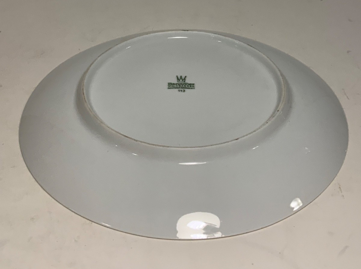 Set of 2 Vintage Bareuther Waldsassen Germany Fish Salad Plates 7.75 in.