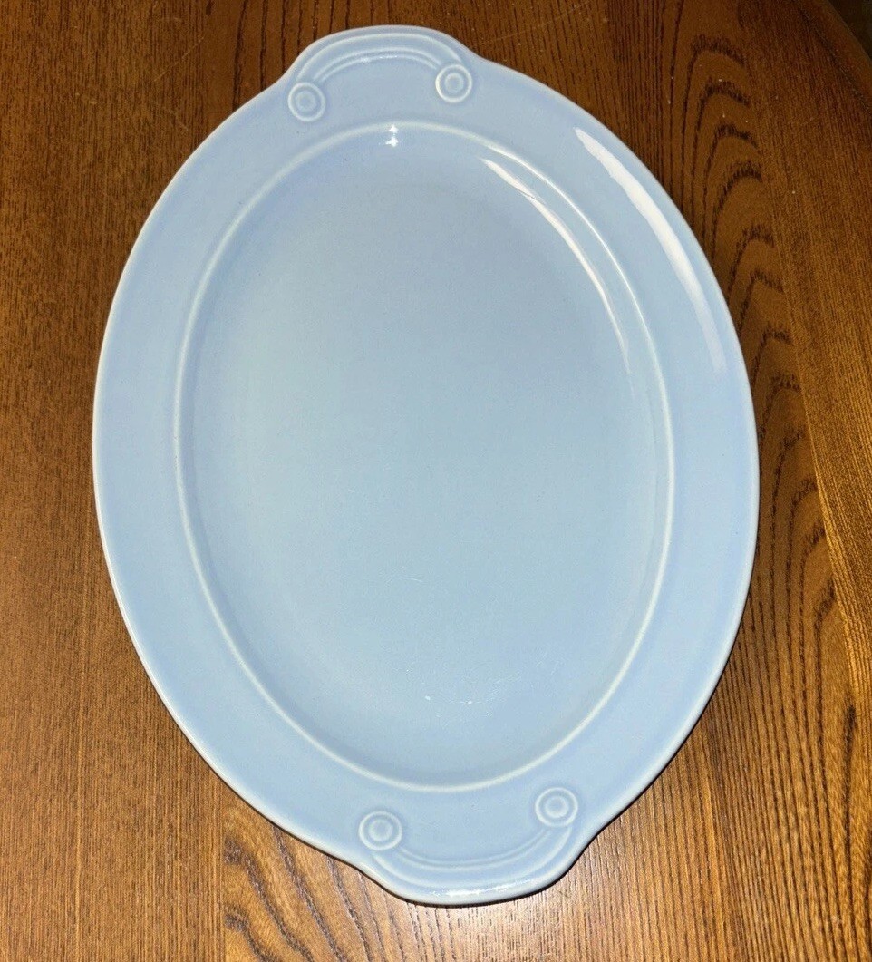 Lu Ray, LuRay, TS&T, Serving Platter , w/ Handles, Pastel Blue 10.5″ Long
