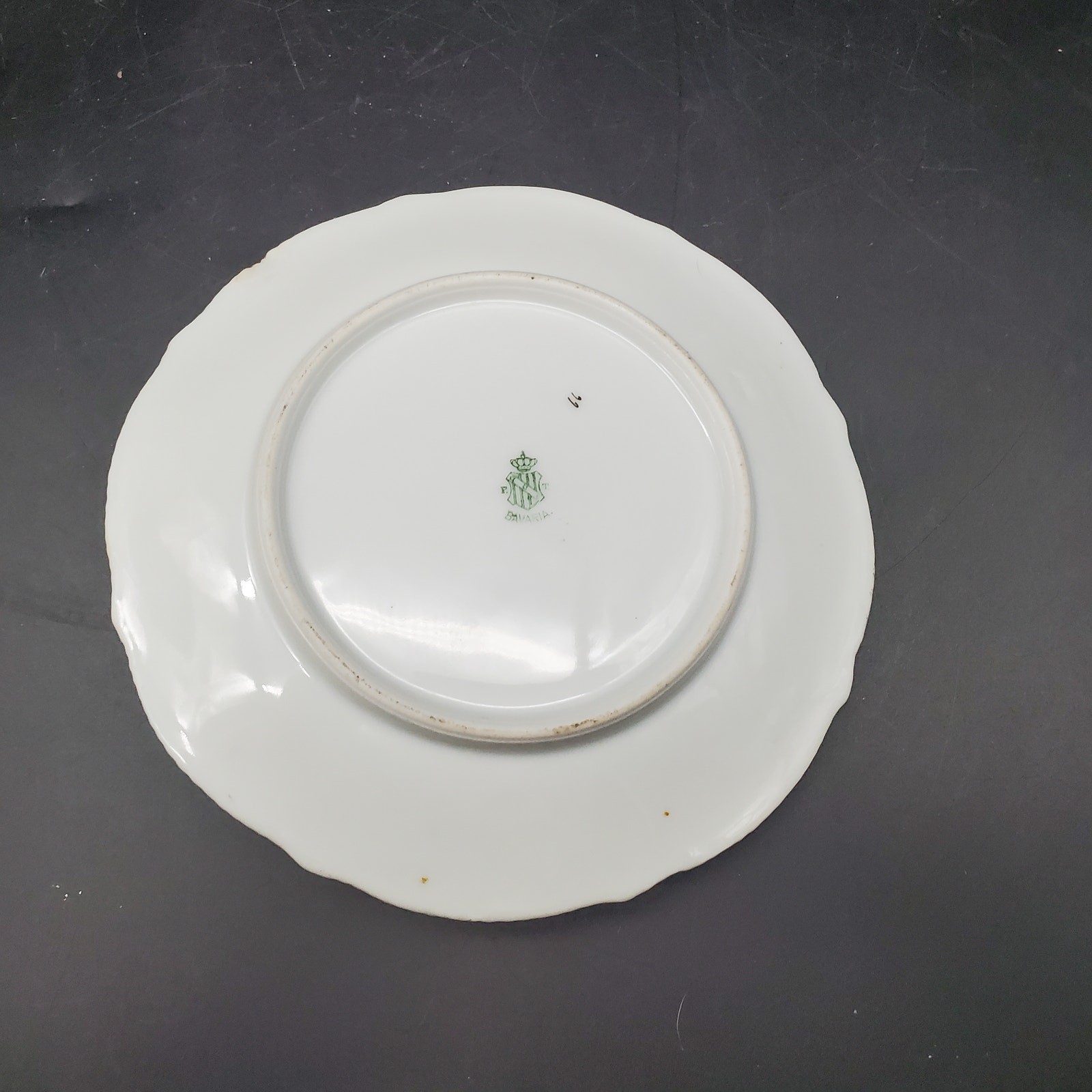 RS Prussia Style Handled Bon Bon Dish Floral Moriage Gold Gilt Handle