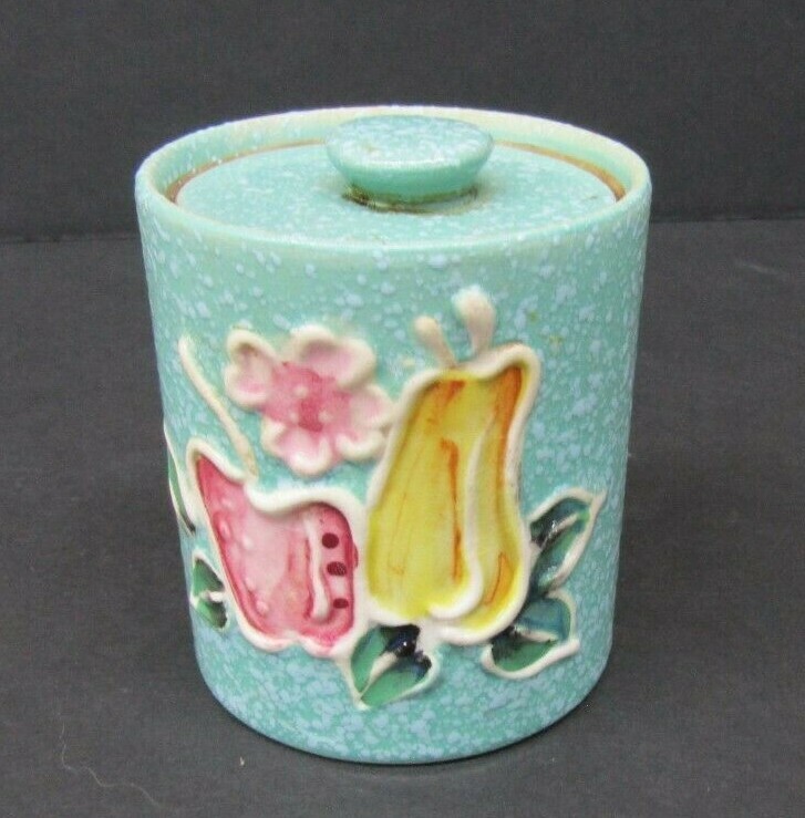 VTG Lipper Mann Blue Mosaic Sugar Bowl Hand Crafted