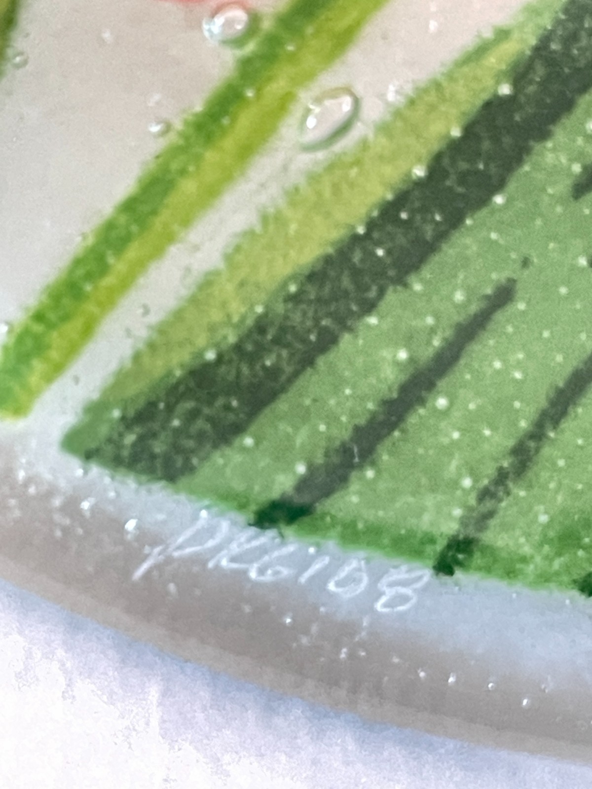Peggy Karr Tulips Fused Art Glass Plate 11″ Floral Home Decor Cottagecore 2008