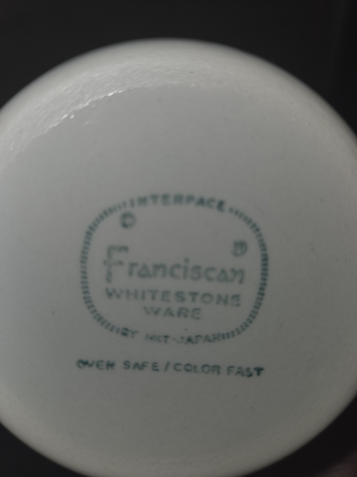 Set- Fransican Bird N Hand White Stoneware Creamer And Sugar Bowl