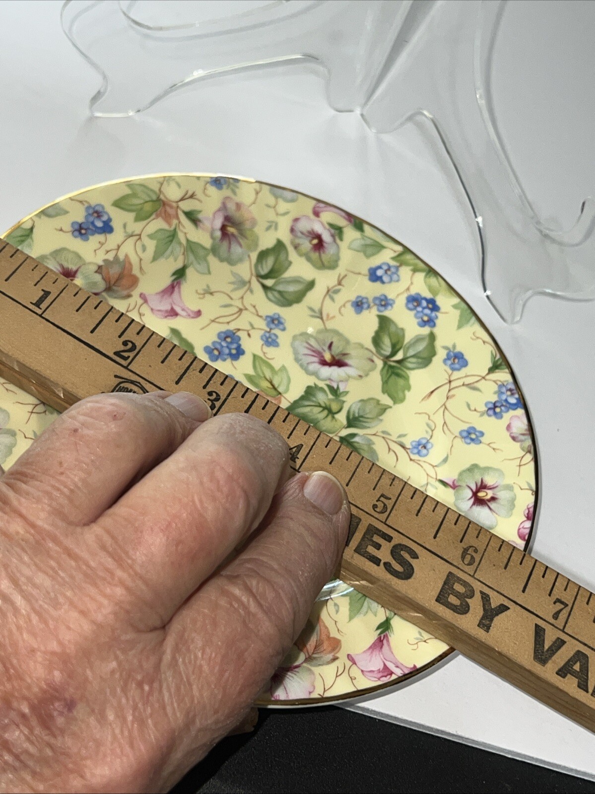Staffordshire Royal Victorian St George , Dorset Rose Cake 6-1/2” Plate NOTEs