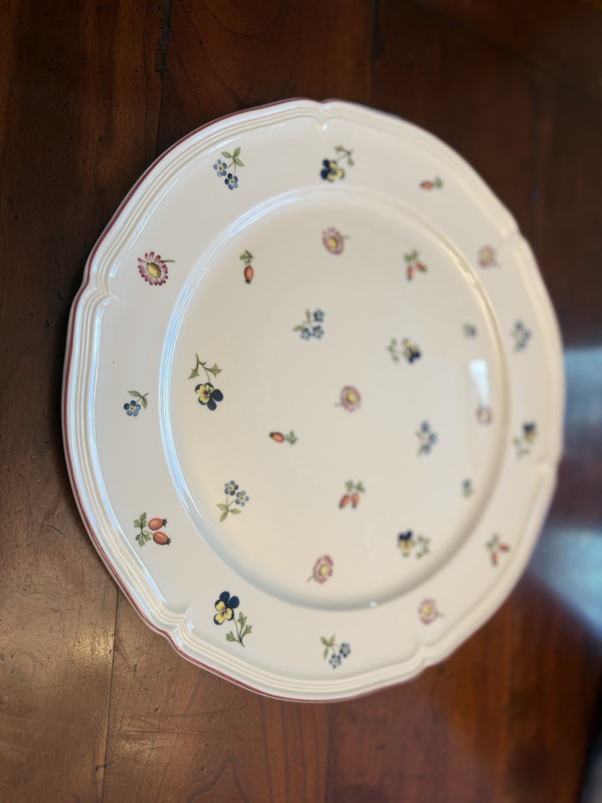 Villeroy & Boch Petite Fleur Chop Plate Large Round Serving Platter 12.5″