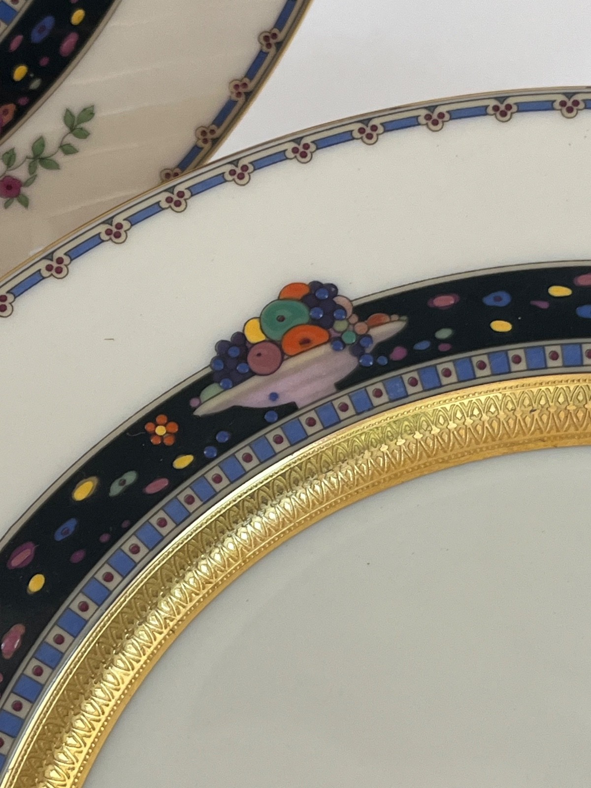 11 Lenox X-54 1830/X-54 Enamel & Gold Encrusted Service Buffet Dinner Plates