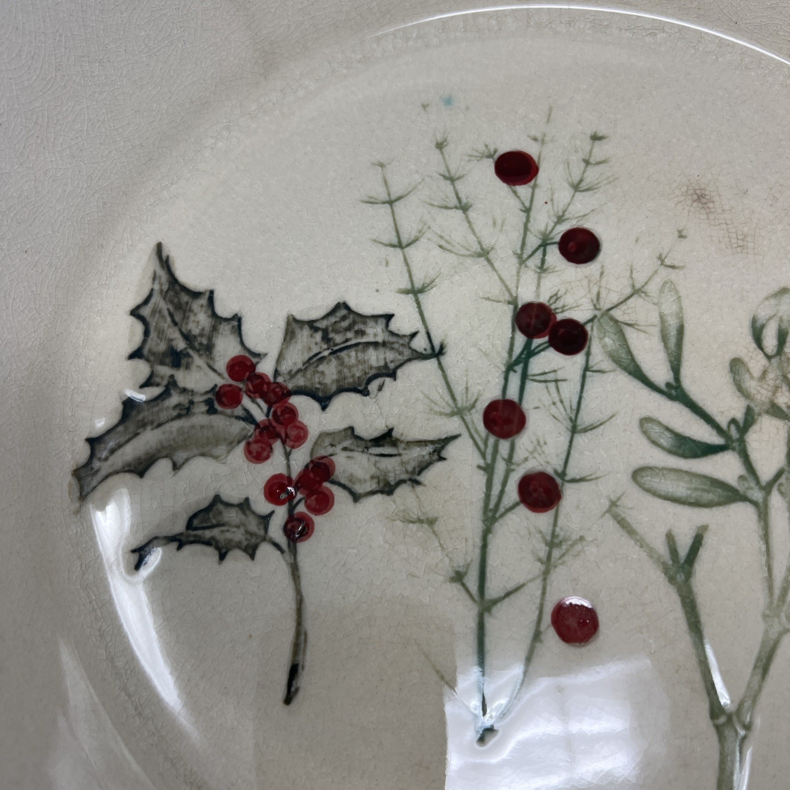 Stoneware Botanical Pasta Bowl 12”
