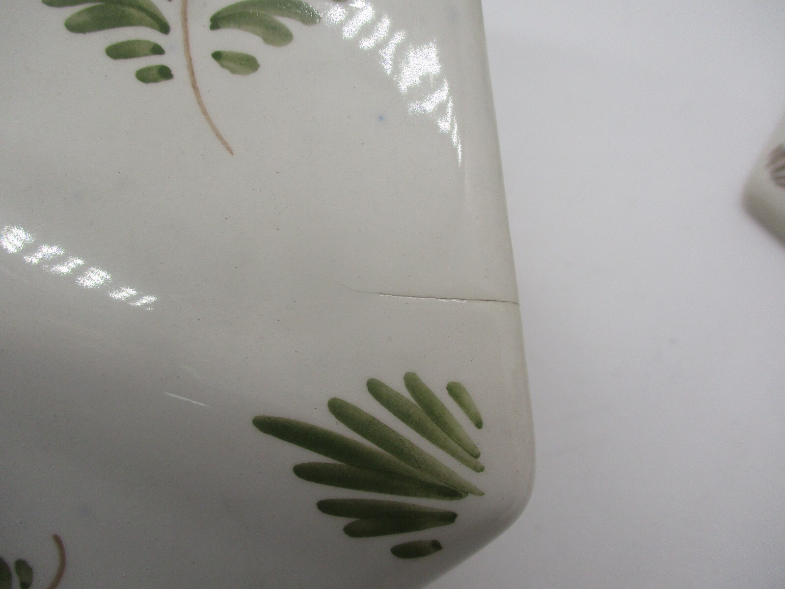 2 Vintage DP Delft Hexagon Floral 9″ Bowls