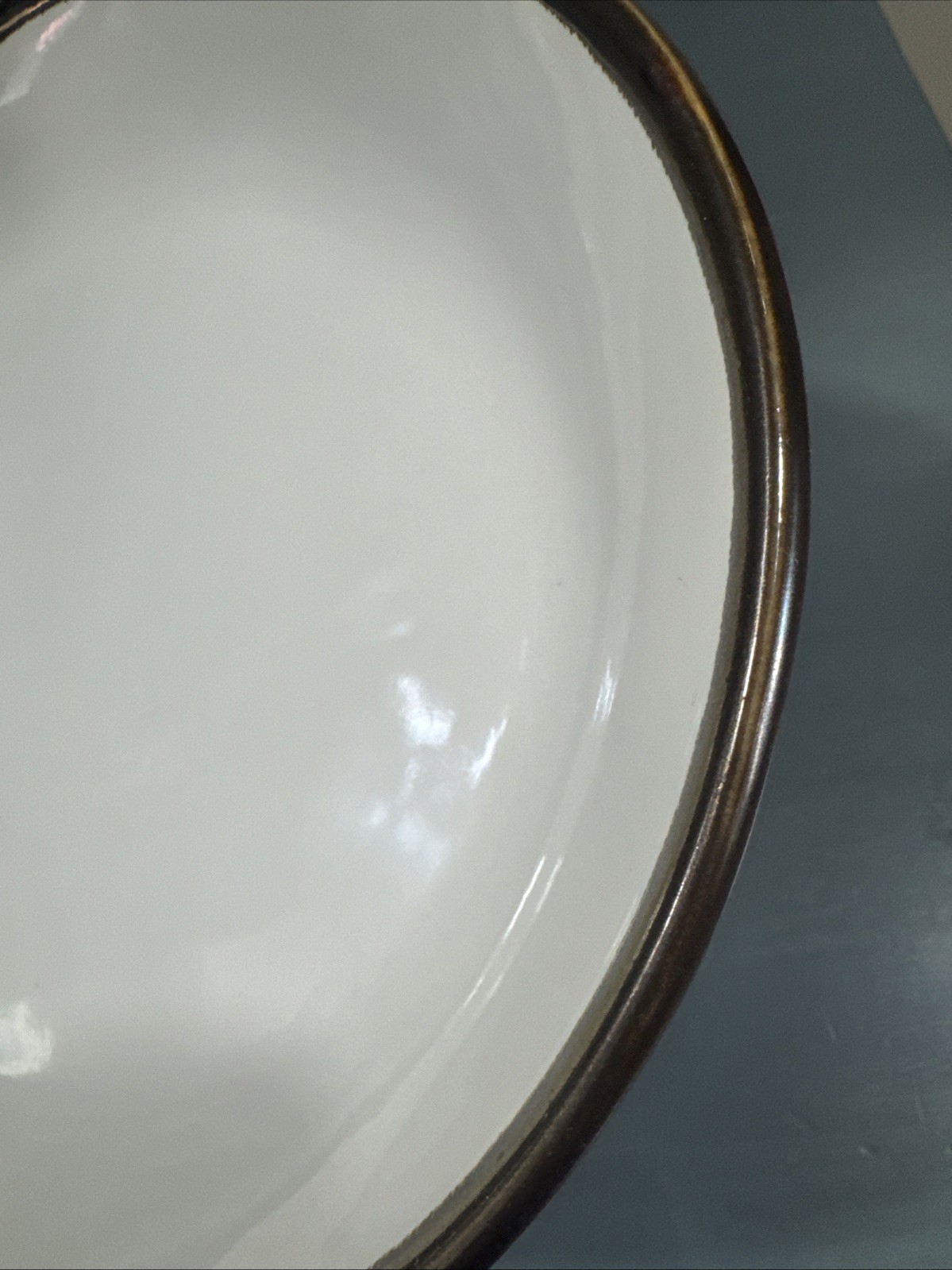 Threshold White Platter W Gold Trim, 15” Christmas