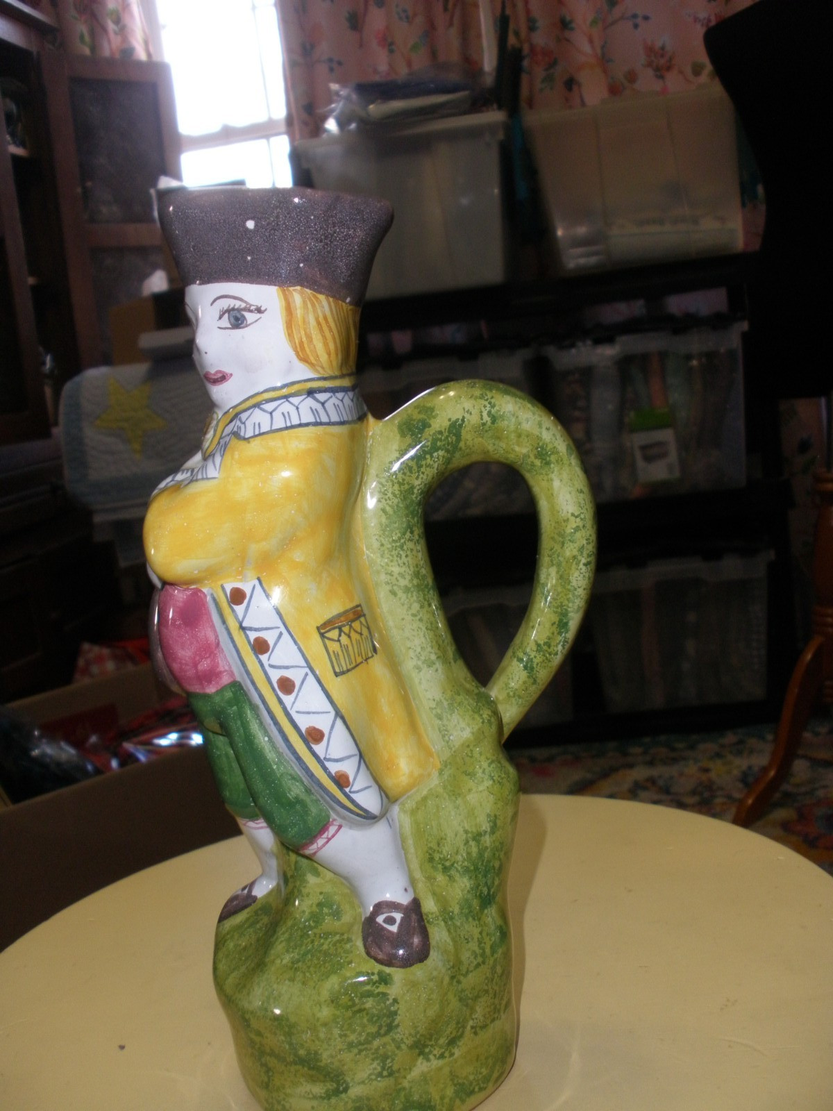 Vintage Toby Jug Pitcher Authorized Replica Portugal Pottery Colonial Soldier