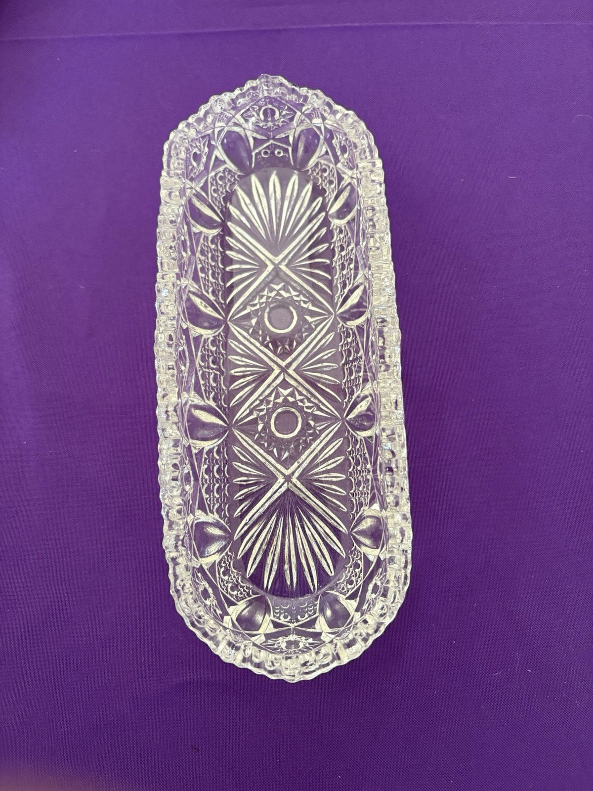 Vintage Decorative Oval Relish Tray Glossy Finish