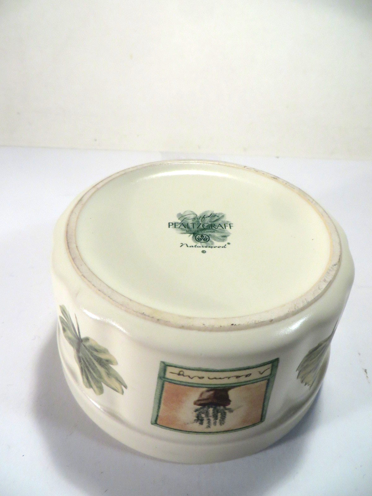 Pfaltzgraff ‘Naturewood’ Dip/Cheese Bowl Garden Theme Stoneware 4.5″