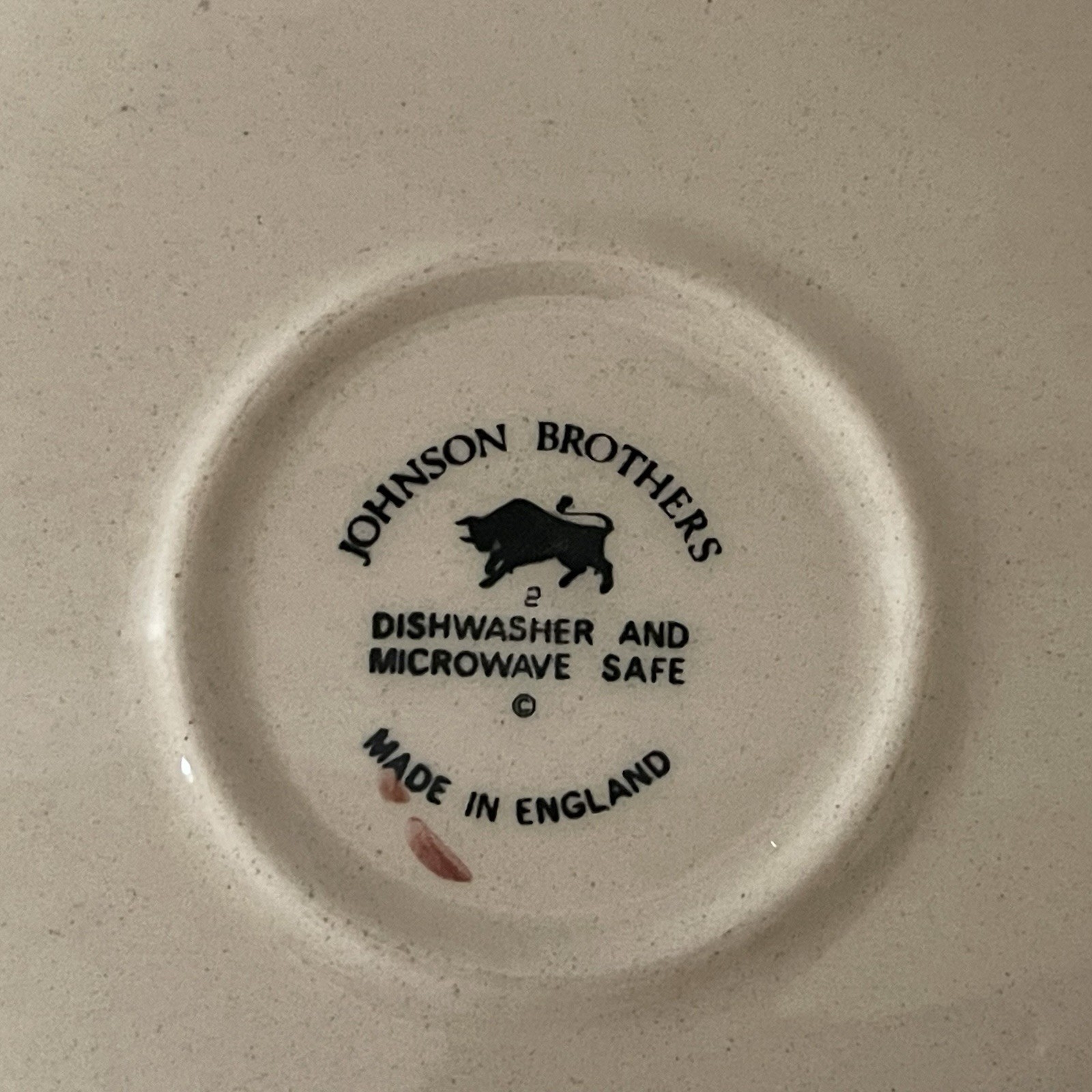 Johnson Bros Staffordshire Ironstone Saucer Set 3 Old Granite Hearts & Flowers