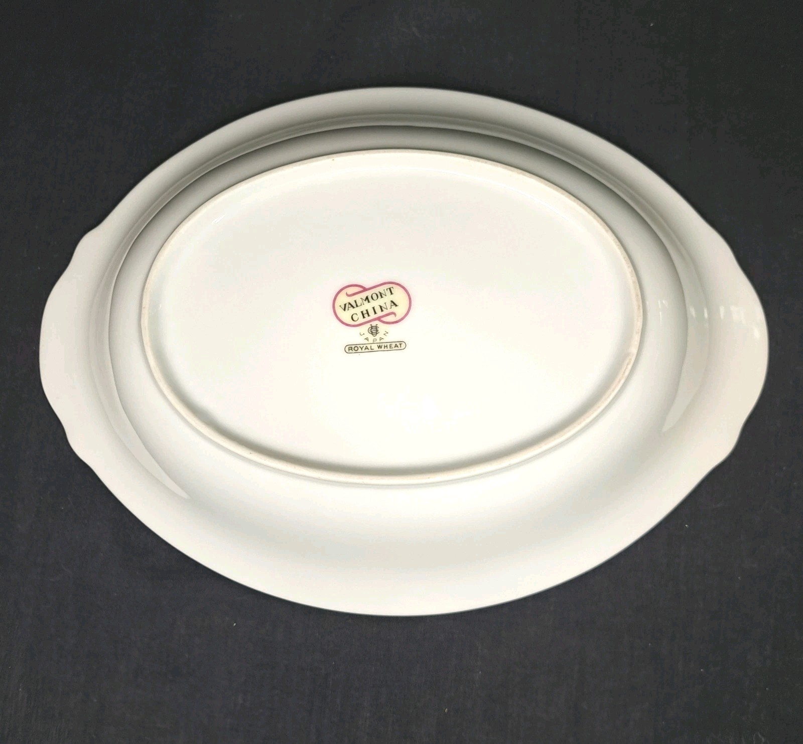 Valmont China Royal Wheat Oval Serving Bowl 11″ Vintage
