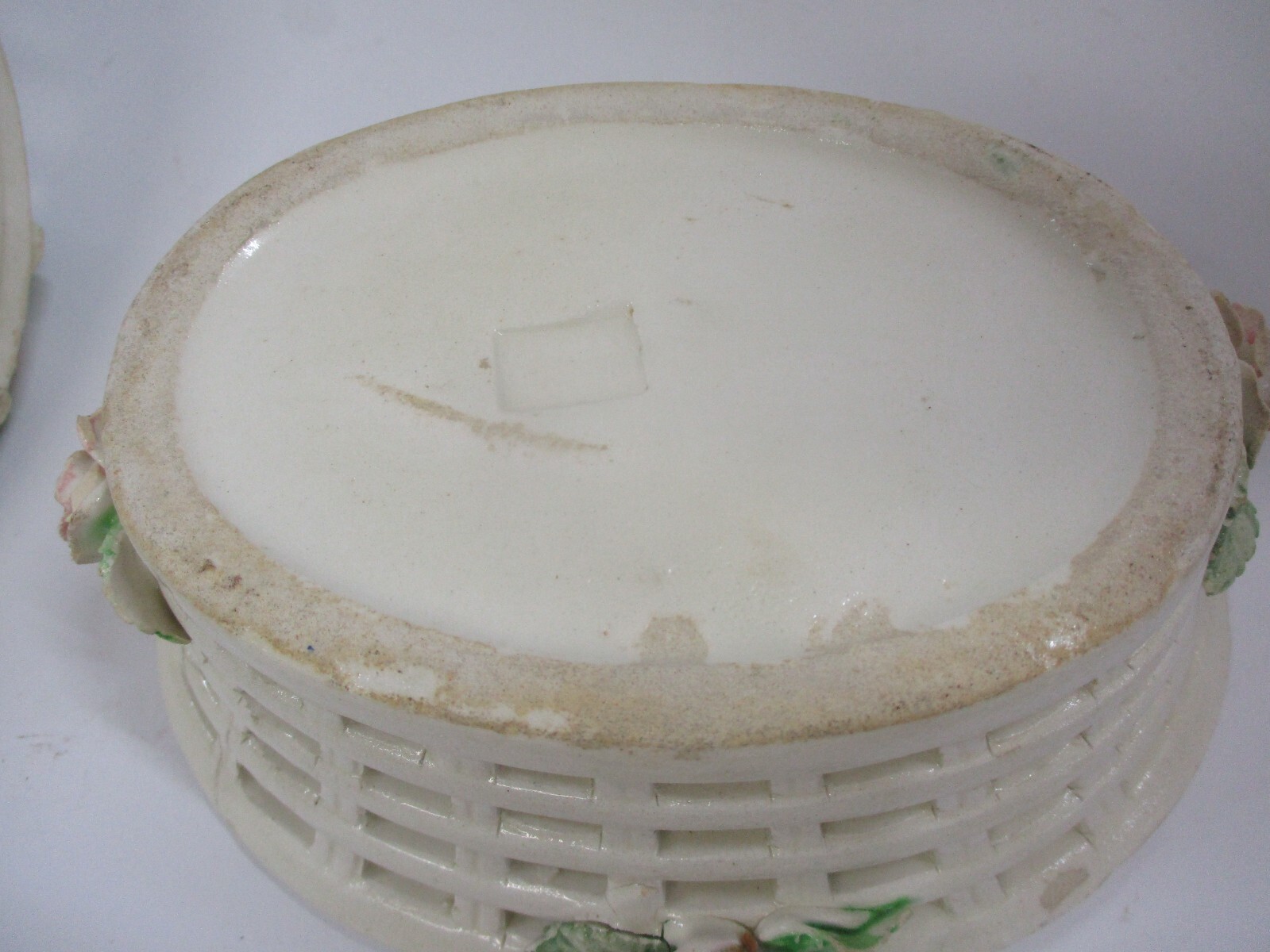 Capodimonte? Pierced Floral Porcelain Covered Bowl