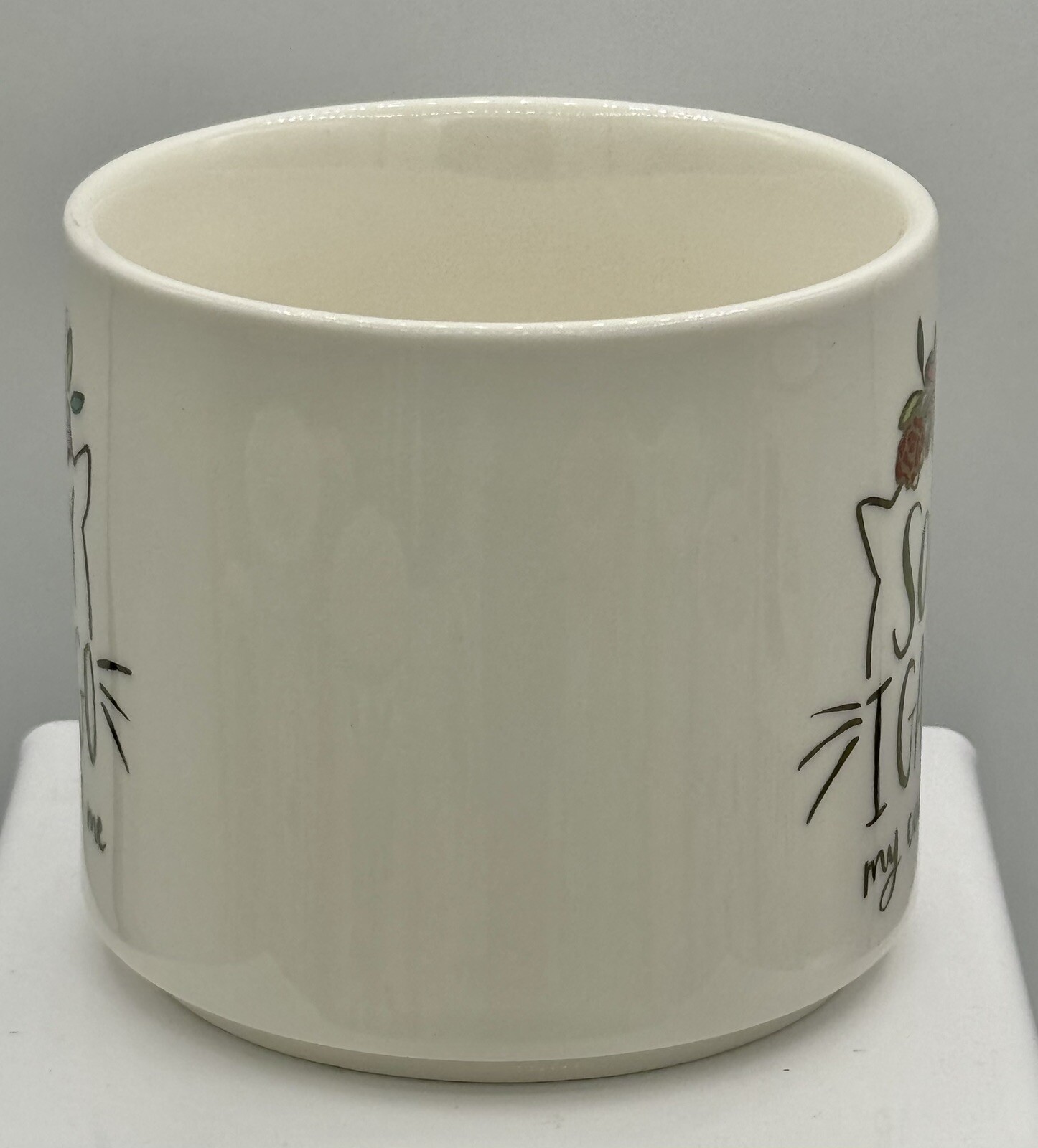 Threshold Target Porcelain Coffee Mug I Gato Go My Cat Needs Me Funny Cat Saying