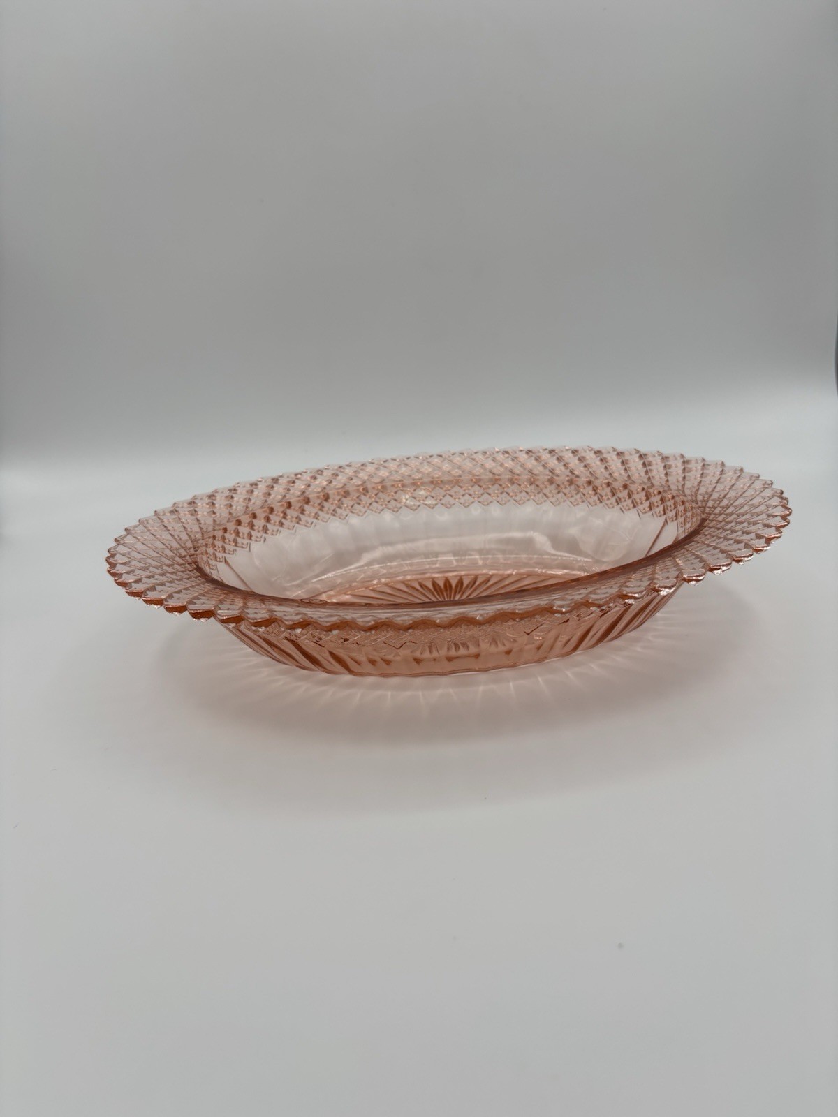 Anchor Hocking Miss America Pink Oval Serving Dish 10.5″ Depression Glass