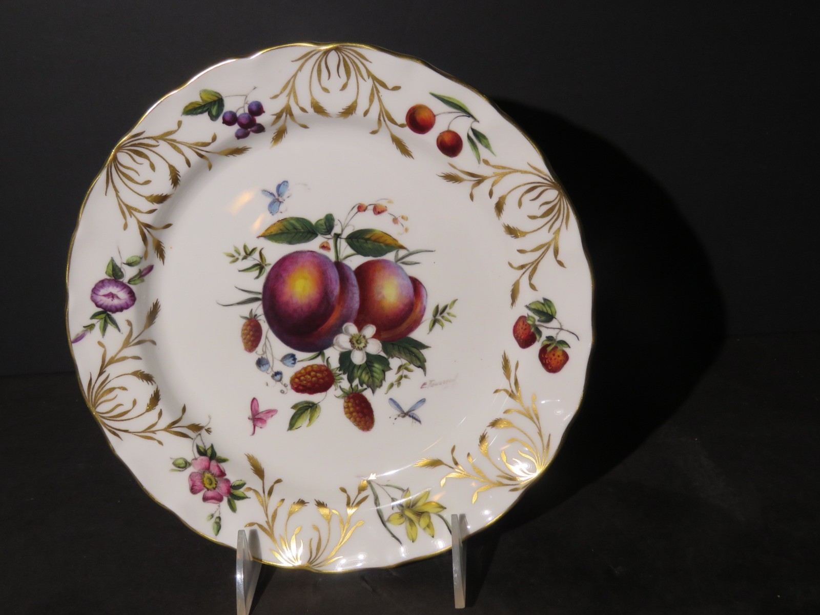 8 Royal Worcester 9″ Bone China Botanical Style Plates Signed E. Townsend