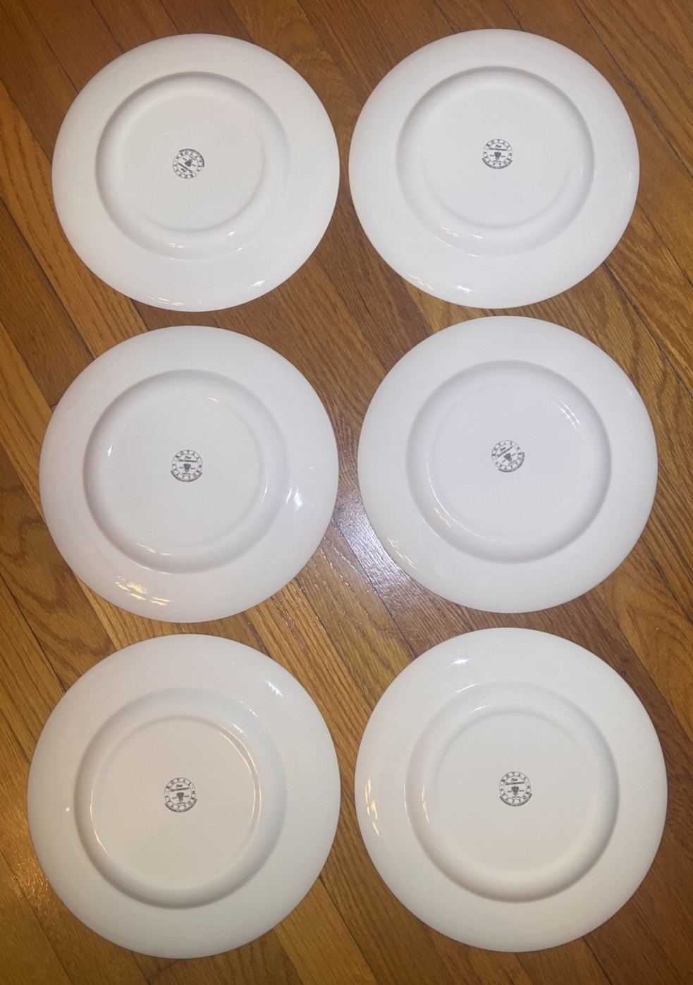 Set of 6 Royal Stafford Chequers Yellow & White Plaid 11″ Dinner Plates READ