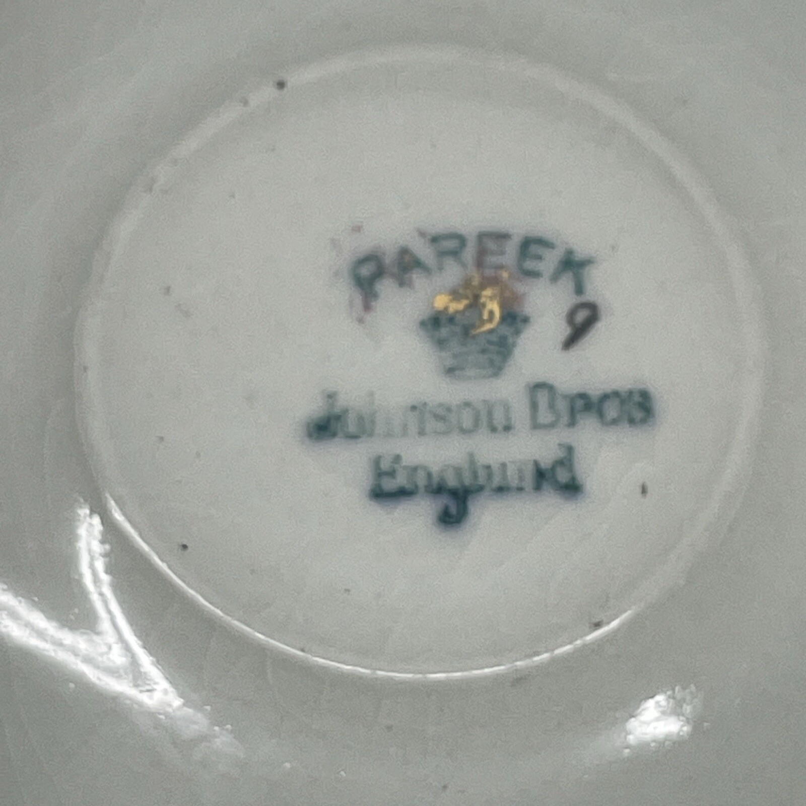 Rare Rutland Johnson Bros Demitasse Cup & Saucer Cobalt Blue Rust / Gold Floral