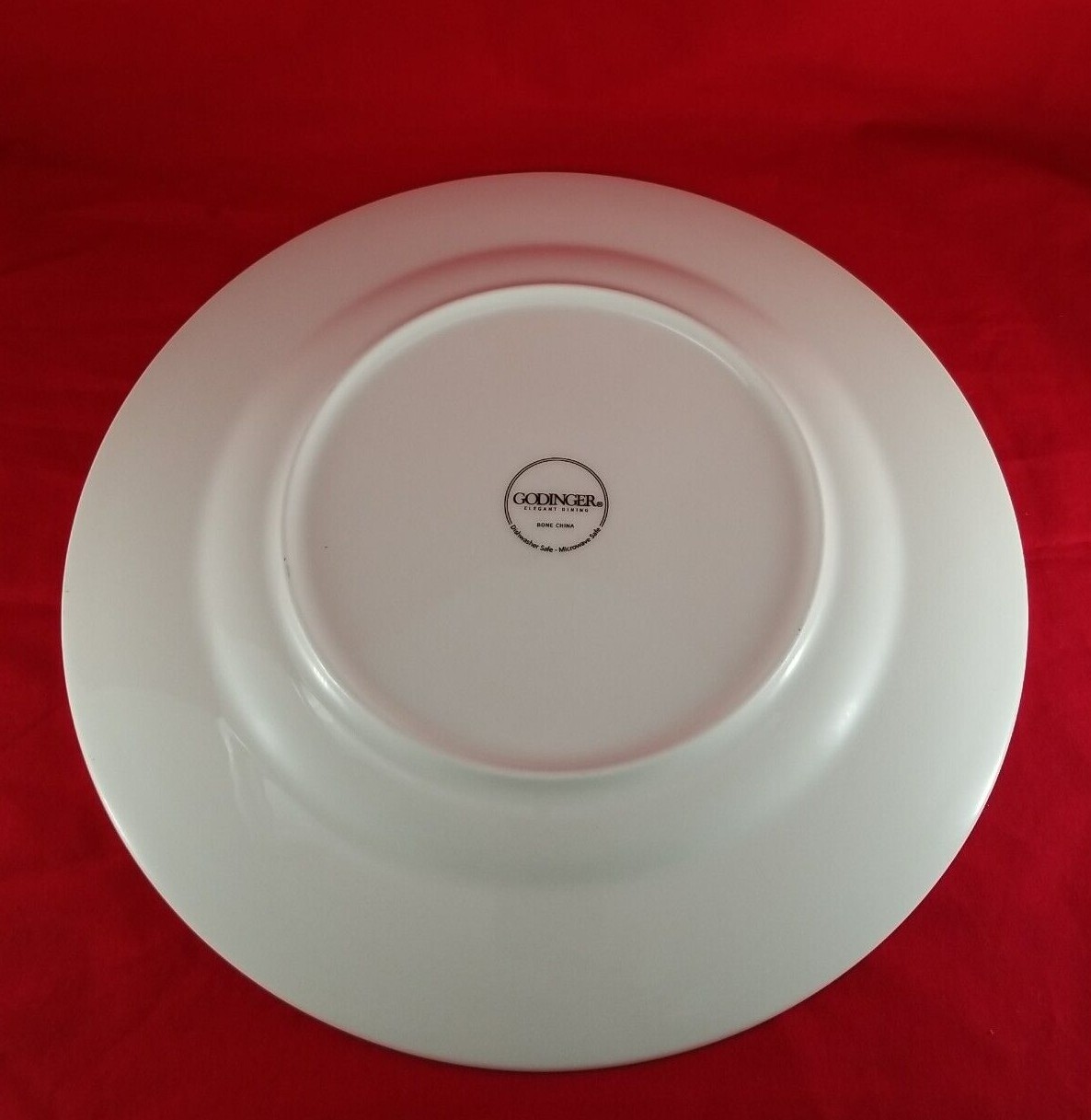 Godinger Elegant Dining White Bone China Dinner Plates 10 7/8″ Dia.