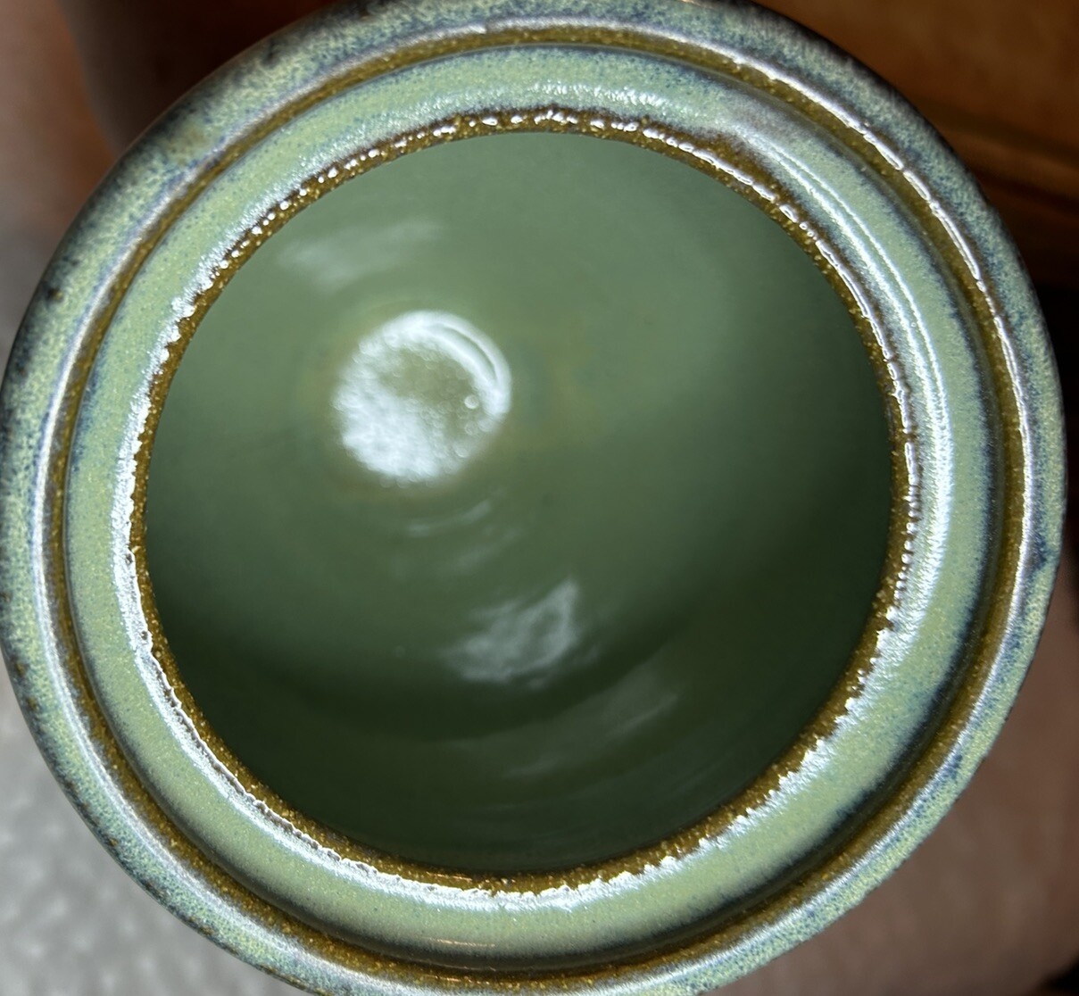 Handcrafted Stoneware Canister with Lid Studio Pottery 10 1/2” Tall Home Decor