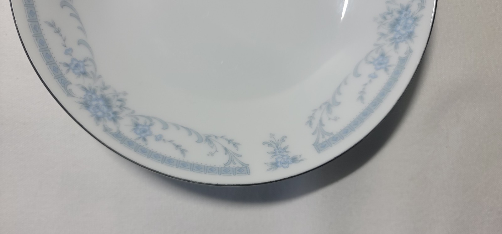 Blue Whisper Sheffield dessert bowl 5 1/2″ set 3 made Japan Porcelain China 1985