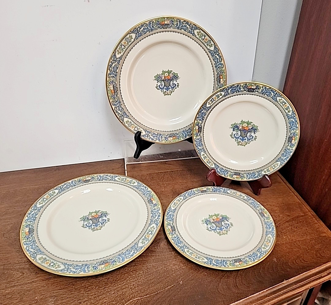 LENOX AUTUMN PRESIDENTIAL FOUR PIECE PLATE SET – 2 DINNER – 2 SALAD