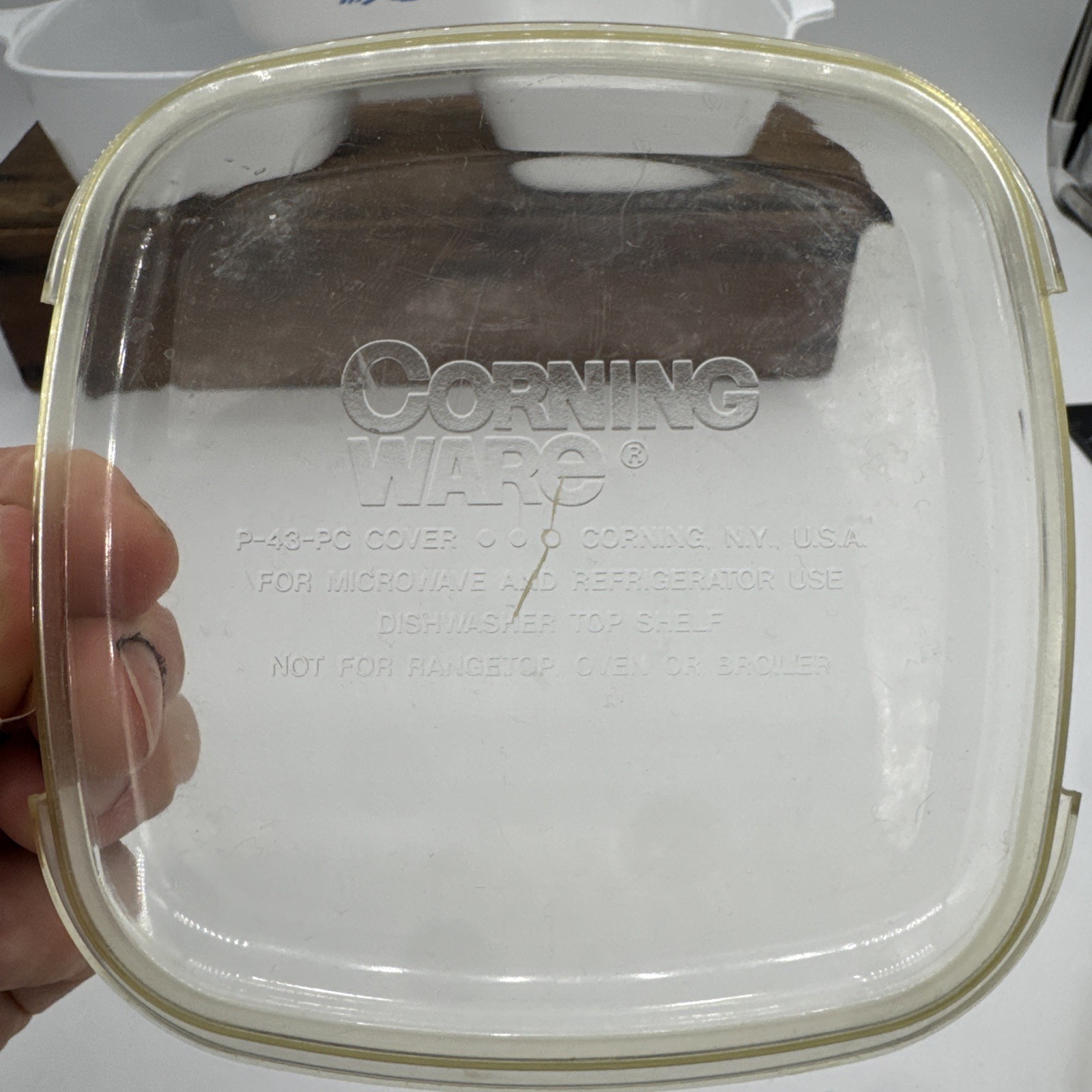 Corning Ware Casserole Dishes 22oz P-43-B Lot of 3 w/2 Lids Vintage Bakeware